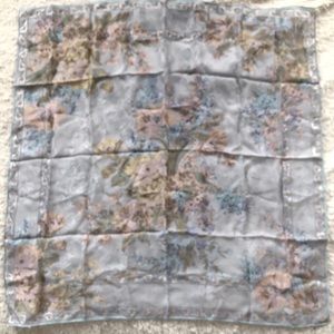 Liz Claiborne Floral Square Scarf - Dusty Blue